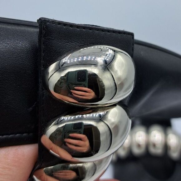 Jeffrey Campbell Mary Jane Ballet Flats Black Stud Embellished Size 7 - Picture 10 of 11